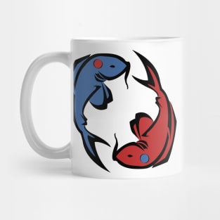 yin yang fish Mug